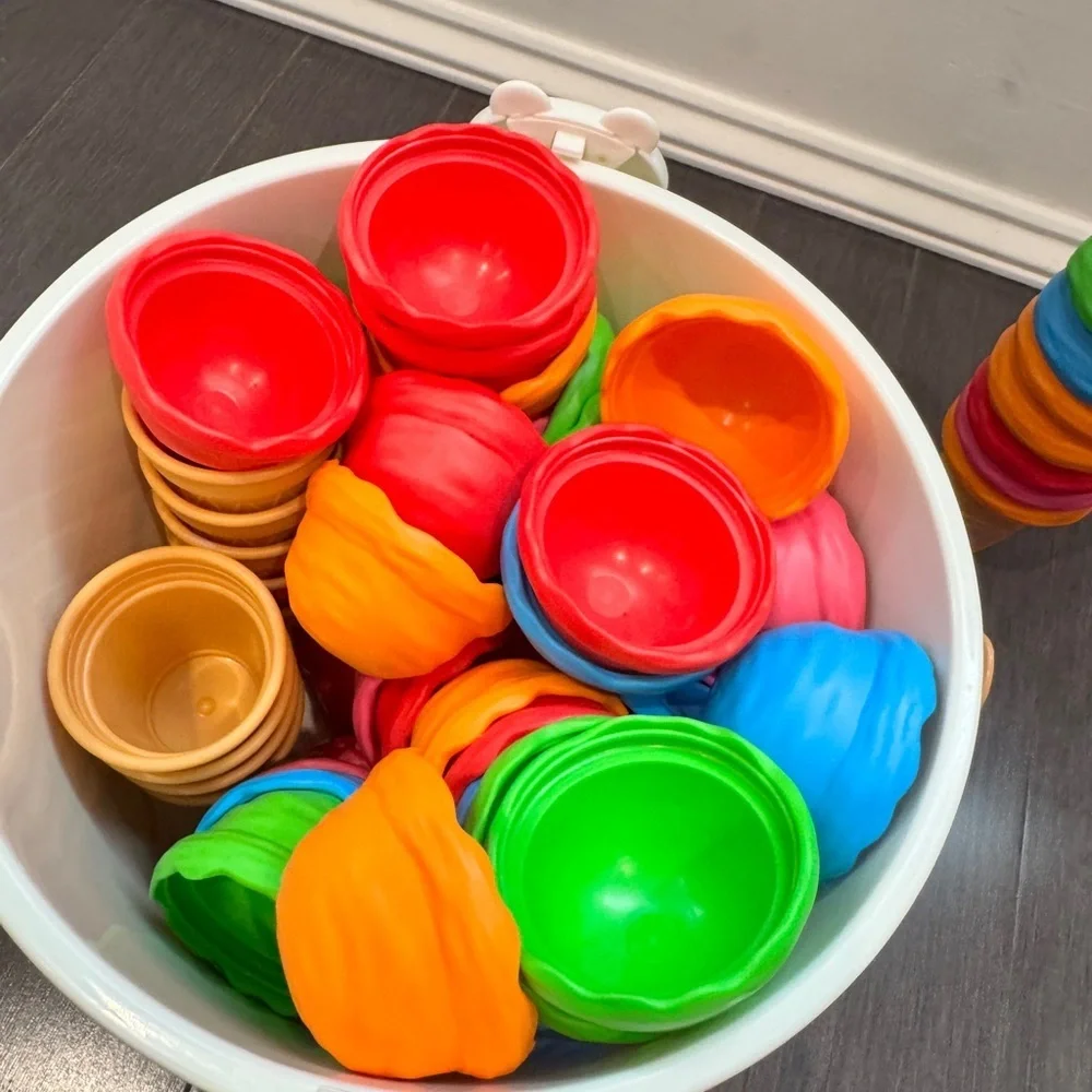 Joycat Colorful Stackable Ice Cream Number Learning Play Set - Kids Toddlers